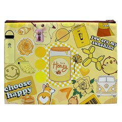 Marillo Pastel Zkt, Aesthetic, Stickers, Yellow Cosmetic Bag (XXL) from ArtsNow.com Back