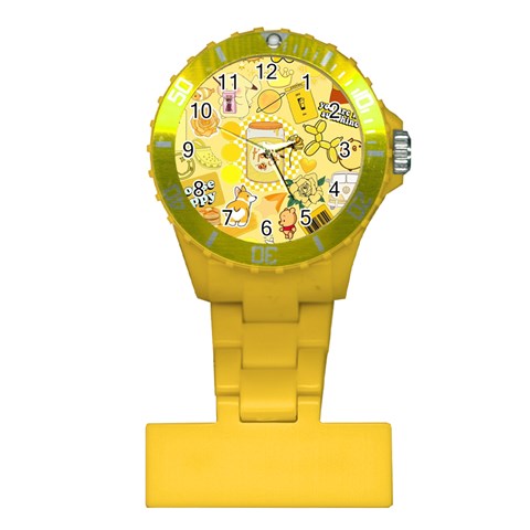 Marillo Pastel Zkt, Aesthetic, Stickers, Yellow Plastic Nurses Watch from ArtsNow.com Front