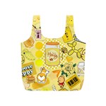 Marillo Pastel Zkt, Aesthetic, Stickers, Yellow Full Print Recycle Bag (S)