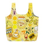 Marillo Pastel Zkt, Aesthetic, Stickers, Yellow Full Print Recycle Bag (L)