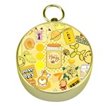 Marillo Pastel Zkt, Aesthetic, Stickers, Yellow Gold Compasses