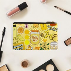 Marillo Pastel Zkt, Aesthetic, Stickers, Yellow Cosmetic Bag (XS) from ArtsNow.com Back