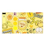 Marillo Pastel Zkt, Aesthetic, Stickers, Yellow Satin Shawl 45  x 80 