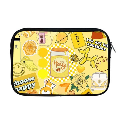 Marillo Pastel Zkt, Aesthetic, Stickers, Yellow Apple MacBook Pro 17  Zipper Case from ArtsNow.com Front