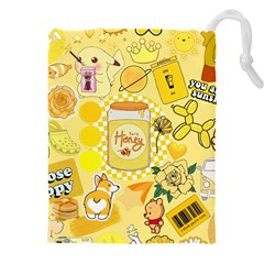 Marillo Pastel Zkt, Aesthetic, Stickers, Yellow Drawstring Pouch (4XL) from ArtsNow.com Front