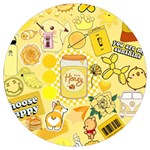 Marillo Pastel Zkt, Aesthetic, Stickers, Yellow Round Trivet