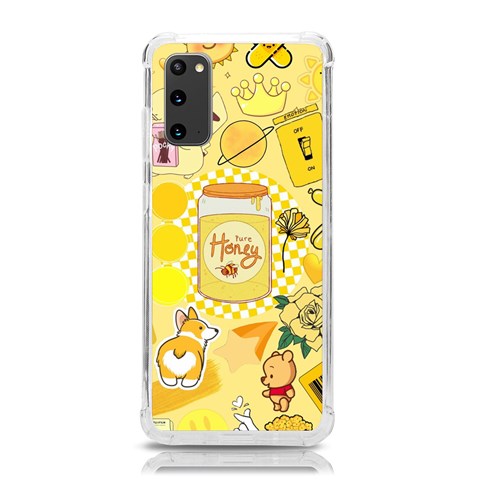 Marillo Pastel Zkt, Aesthetic, Stickers, Yellow Samsung Galaxy S20 6.2 Inch TPU UV Case from ArtsNow.com Front