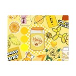 Marillo Pastel Zkt, Aesthetic, Stickers, Yellow Premium Plush Fleece Blanket (Mini)