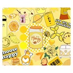 Marillo Pastel Zkt, Aesthetic, Stickers, Yellow Premium Plush Fleece Blanket (Small)