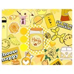 Marillo Pastel Zkt, Aesthetic, Stickers, Yellow Premium Plush Fleece Blanket (Medium)