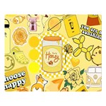 Marillo Pastel Zkt, Aesthetic, Stickers, Yellow Premium Plush Fleece Blanket (Large)