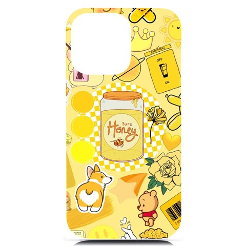 Marillo Pastel Zkt, Aesthetic, Stickers, Yellow iPhone 14 Pro Max Black UV Print Case from ArtsNow.com Front