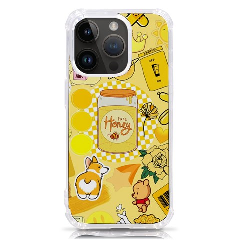 Marillo Pastel Zkt, Aesthetic, Stickers, Yellow iPhone 14 Pro TPU UV Print Case from ArtsNow.com Front