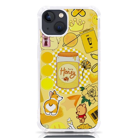 Marillo Pastel Zkt, Aesthetic, Stickers, Yellow iPhone 13 TPU UV Print Case from ArtsNow.com Front