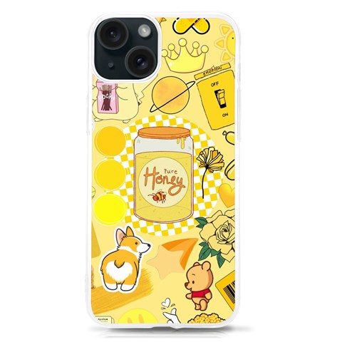 Marillo Pastel Zkt, Aesthetic, Stickers, Yellow iPhone 15 TPU UV Print Case from ArtsNow.com Front