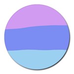 Pastel Colour, Blue, Lilac, Orange, Pastel, Pink, Romance Round Mousepad