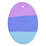 Pastel Colour, Blue, Lilac, Orange, Pastel, Pink, Romance Ornament (Oval)