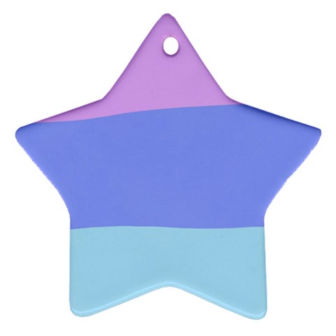 Pastel Colour, Blue, Lilac, Orange, Pastel, Pink, Romance Ornament (Star) from ArtsNow.com Front