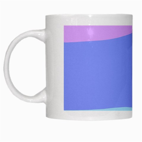 Pastel Colour, Blue, Lilac, Orange, Pastel, Pink, Romance White Mug from ArtsNow.com Left