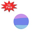 Pastel Colour, Blue, Lilac, Orange, Pastel, Pink, Romance 1  Mini Buttons (10 pack) 