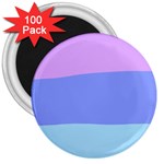 Pastel Colour, Blue, Lilac, Orange, Pastel, Pink, Romance 3  Magnets (100 pack)