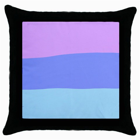 Pastel Colour, Blue, Lilac, Orange, Pastel, Pink, Romance Throw Pillow Case (Black) from ArtsNow.com Front