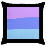 Pastel Colour, Blue, Lilac, Orange, Pastel, Pink, Romance Throw Pillow Case (Black)