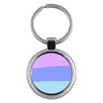 Pastel Colour, Blue, Lilac, Orange, Pastel, Pink, Romance Key Chain (Round)