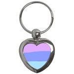 Pastel Colour, Blue, Lilac, Orange, Pastel, Pink, Romance Key Chain (Heart)