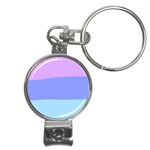 Pastel Colour, Blue, Lilac, Orange, Pastel, Pink, Romance Nail Clippers Key Chain