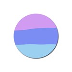 Pastel Colour, Blue, Lilac, Orange, Pastel, Pink, Romance Rubber Coaster (Round)