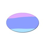 Pastel Colour, Blue, Lilac, Orange, Pastel, Pink, Romance Sticker (Oval)