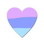 Pastel Colour, Blue, Lilac, Orange, Pastel, Pink, Romance Heart Magnet