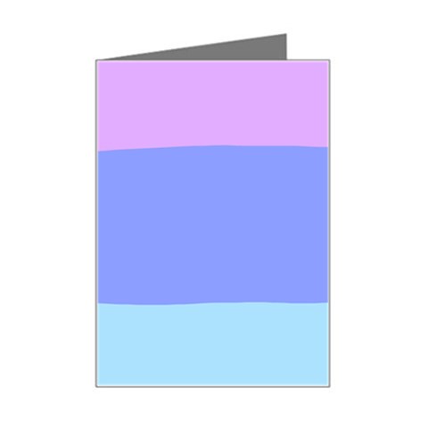 Pastel Colour, Blue, Lilac, Orange, Pastel, Pink, Romance Mini Greeting Card from ArtsNow.com Left