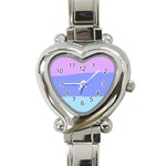 Pastel Colour, Blue, Lilac, Orange, Pastel, Pink, Romance Heart Italian Charm Watch