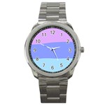 Pastel Colour, Blue, Lilac, Orange, Pastel, Pink, Romance Sport Metal Watch