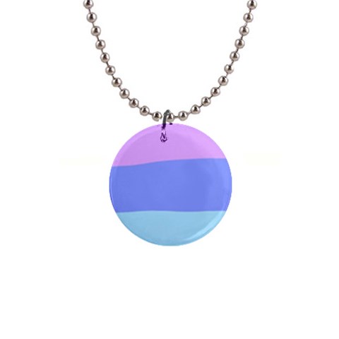 Pastel Colour, Blue, Lilac, Orange, Pastel, Pink, Romance 1  Button Necklace from ArtsNow.com Front