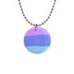 Pastel Colour, Blue, Lilac, Orange, Pastel, Pink, Romance 1  Button Necklace