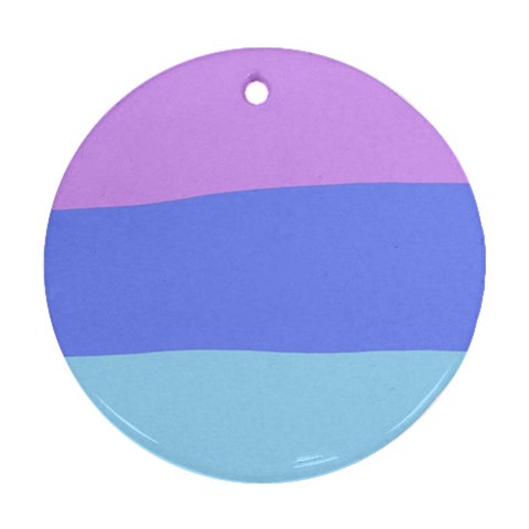 Pastel Colour, Blue, Lilac, Orange, Pastel, Pink, Romance Round Ornament (Two Sides) from ArtsNow.com Front