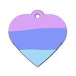 Pastel Colour, Blue, Lilac, Orange, Pastel, Pink, Romance Dog Tag Heart (One Side)