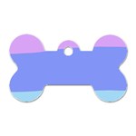 Pastel Colour, Blue, Lilac, Orange, Pastel, Pink, Romance Dog Tag Bone (One Side)