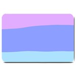 Pastel Colour, Blue, Lilac, Orange, Pastel, Pink, Romance Large Doormat