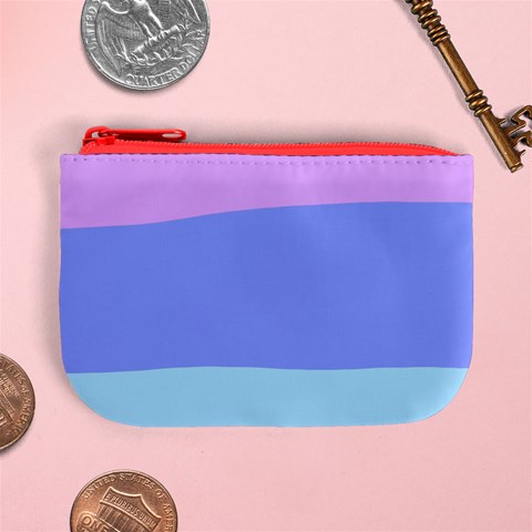 Pastel Colour, Blue, Lilac, Orange, Pastel, Pink, Romance Mini Coin Purse from ArtsNow.com Front