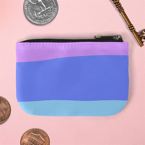 Pastel Colour, Blue, Lilac, Orange, Pastel, Pink, Romance Mini Coin Purse from ArtsNow.com Back