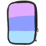 Pastel Colour, Blue, Lilac, Orange, Pastel, Pink, Romance Compact Camera Leather Case