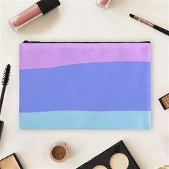 Pastel Colour, Blue, Lilac, Orange, Pastel, Pink, Romance Cosmetic Bag (Large) from ArtsNow.com Front