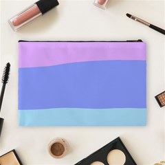 Pastel Colour, Blue, Lilac, Orange, Pastel, Pink, Romance Cosmetic Bag (Large) from ArtsNow.com Back