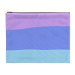 Pastel Colour, Blue, Lilac, Orange, Pastel, Pink, Romance Cosmetic Bag (XL)