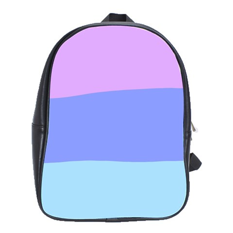 Pastel Colour, Blue, Lilac, Orange, Pastel, Pink, Romance School Bag (Large) from ArtsNow.com Front