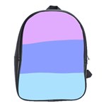 Pastel Colour, Blue, Lilac, Orange, Pastel, Pink, Romance School Bag (Large)